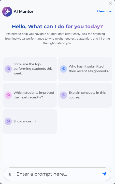 AI Tutor Dashboard